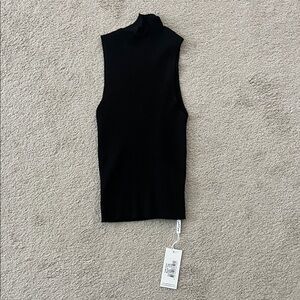 Petal & Pup Black Ribbed Tank Top